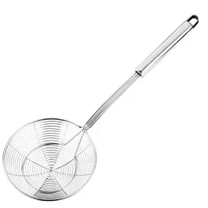 304 Stainless Steel Slotted Spoon, Large Mesh Strainer Skimmer, Multi-Purpose Draining & Filtering Tool, for Kitchen, Restaurant, Food & Residue Filtering, Kitchen Utensils Gadgets, Kitchen Cooking Accessories
