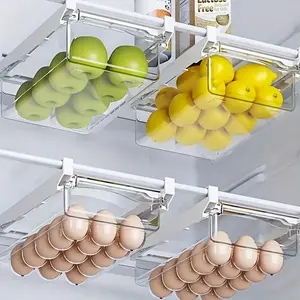 Refrigerator Storage Box Set – 2-Pack Drawer-Style Egg & Fruit Organizer, Kitchen Fridge Storage Container for Home, Dorm, and Dining Room