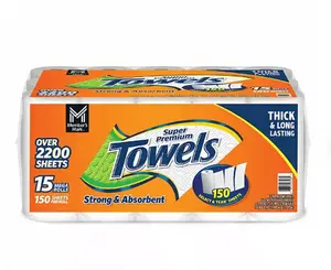Buy Member's Mark Select & Tear 2-Ply Paper Towels – 15 Rolls, 150 Sheets/Roll | Strong & Absorbent Kitchen Plus Paper Towels Select-A-Size spirited print