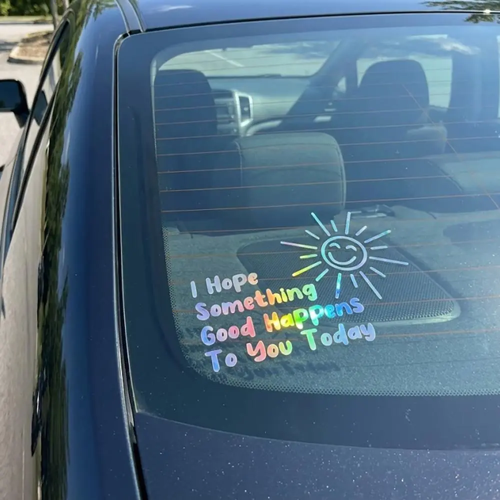 HOPE SOMETHING GOOD TO YOU Car Stickers Cute Windows Glossy Film Decals Labels Glue Accessories