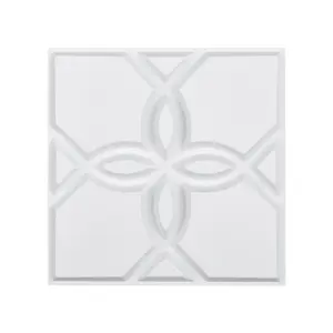 【Summervibes】VEVOR 3D Wall Panels 33-Pack 11.81 x 11.81'' PVC 32 Sq.Ft Coverage Floral Matte White