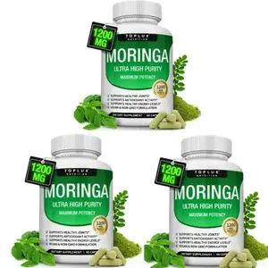 （Flash Sale 3 bottles）Moringa Capsules 1000mg+200 1200mg - Pure Moringa Immune and Gut Health Powder 90 capsules, Indian luxury Moringa, female probiotics, male vitamins Healthcare Dietary Edible Supplement Fitness Bathroom