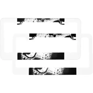 Music Notes License Plate Frames 2 Pcs Universal Aluminum Tag Frame, with 2 Holes and Screws  for Men/Women Car Accessories Decor ﻿