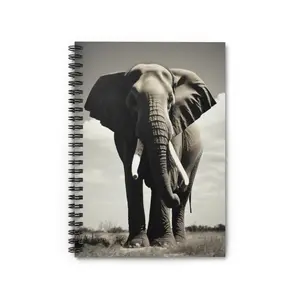 Elephant and Strength Spiral Notebook - Ruled Line, Custom Design, Birthday Gift, Novelty, Student, College, High School Elementary ,