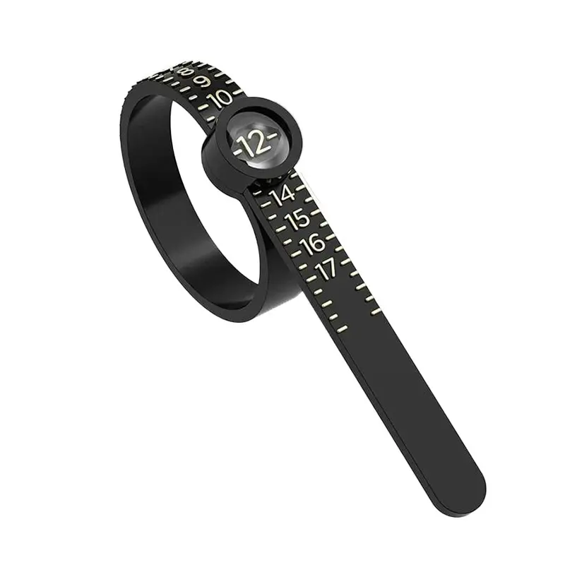 Precision Magnifying Round Ring with Soft Ruler, Durable Plastic Size Circle, Measurement Filter Tool, Accurate Measuring Equipment