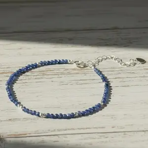 Sofia Natural Sapphire Stone Bracelet Blue Friendship Bracelet Dainty Bracelet Delicate Gemstone Healing Bracelets Minimalist Style Gift for her, gift for him