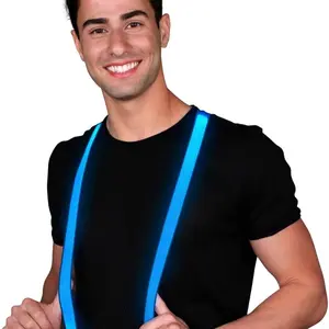 Blue LED Light Up Suspenders for Men and Women - Perfect for Any Season