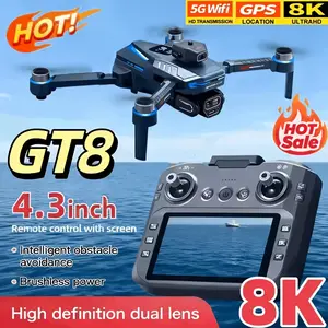 Brushless Motor Drone, Equipped with An 8K High-definition Camera And 5G FPV Transmission, Screen Remote Control, Quadcopter, Obstacle Avoidance, Altitude Hold, One-key Return, Foldable for Aerial Photography, Suitable for Smart Devices