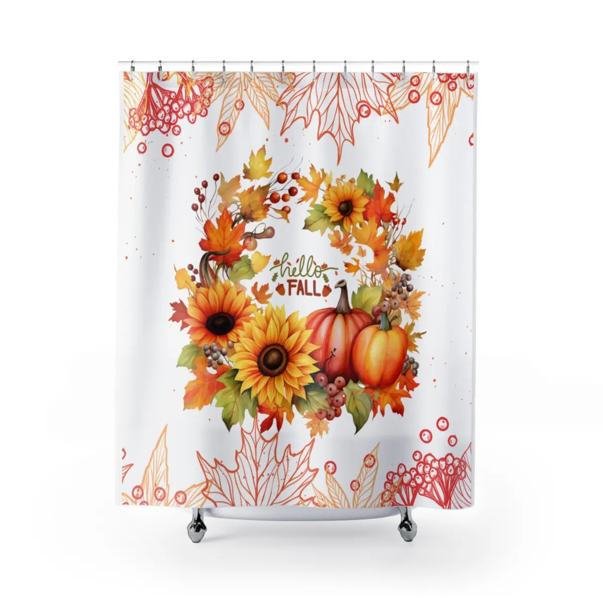 HELLO FALL CUSTOMIZED Shower Curtains