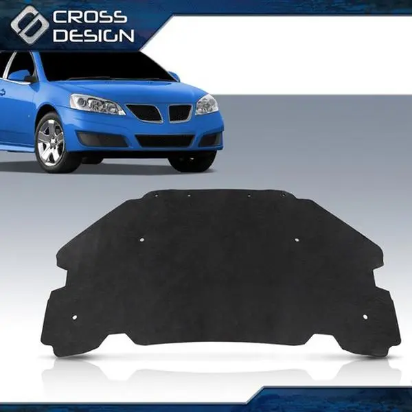 CROSSDESIGN Pontiac G6 Hood Insulation Pad - 0.5in Thick, With Clips, Vehicle Specific Fit, Thermal Shield, Fits 2005-2010 Models, Quality Workmanship & Defects Assurance