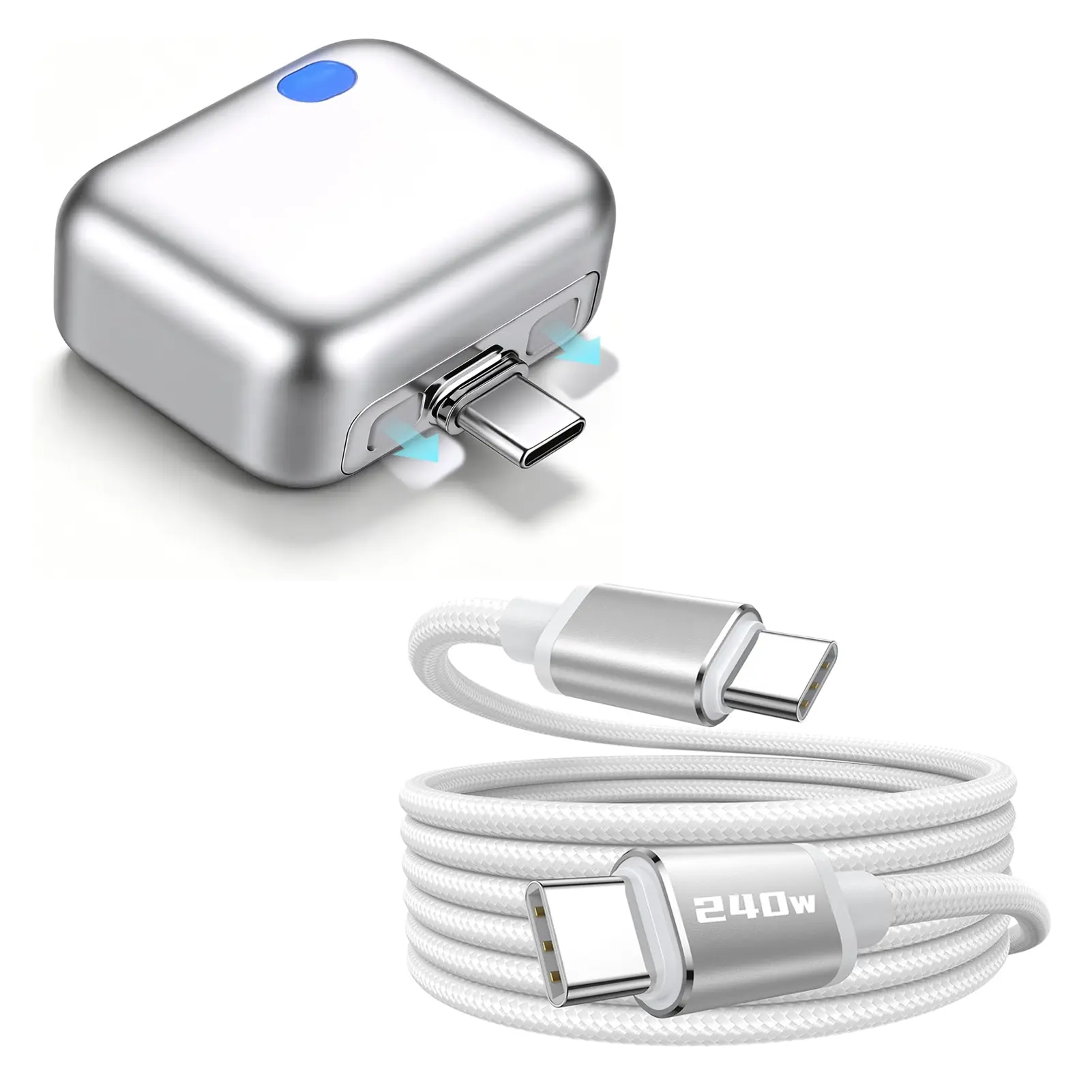 140W USB-C Auto Eject Battery Guard – Smart Auto Stop Charging Adapter, Physical Power Cutoff Anti Overcharge Protection for Safe Overnight Charging, Compatible with Phones, Laptops & Tablets