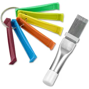 Air Conditioner Condenser Fin Comb Set 2 count Include FCR6 Fin Comb and Metal Radiator Fin Comb Compatible with Air Conditioner HVAC Fin Comb Straightener