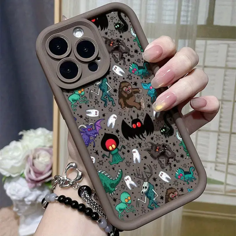 Wendigo Design 2D Printing Protective Smartphone Casing - Waterproof Silicone, Shockproof TPU Lens Protection, Durable Soft Cover for iPhone 17 Pro Max,16,16e,15,14 Plus,13,12 Mini,11,Air,X,XS - Mobile Phone Accessory Gift