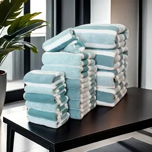 18pcs Microfiber Bathroom Towel Set - Absorbent, Soft Suitable for, Spa, Gym - Bulk Purchase Discount for Hotels, Resorts, Families - Durable & Quick-Drying Towels