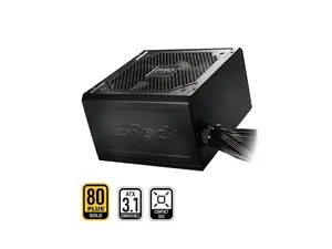 ASRock PRO-650G PRO Series 650W ATX 3.1 80 Plus Gold Certified PC Power Supply, Black, 1x120mm Fan, 140x150x86mm, 4 lbs, Protection: OCP, SCP, OVP, UVP, OTP, OPP