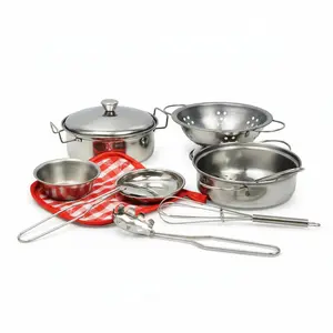 10pcs/set Simulated Cooking Utensils Toy For Kids, Cooking Utensils Pretend Play Kitchen Set Stove Pot Furniture Play Set, Play Kitchen Set, Play Kitchen Accessories