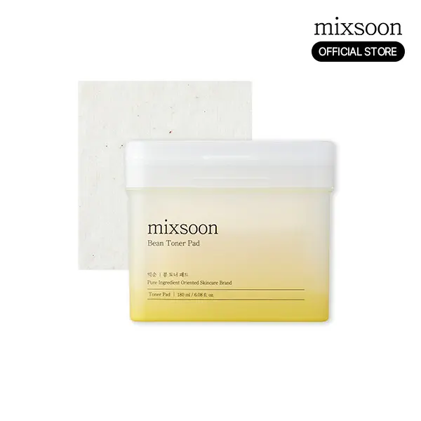 [mixsoon] Bean Toner Pads - 70 Sheets, 9.46 fl.oz/280ml, Gentle Korean Skincare Toner Pads with Hyaluronic Acid, Moisturizer to Hydrate and Nourish