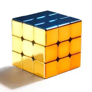 speed cube Metal 3x3 2X2 4X4 Magnetic Reflective Golden Cubo Magic rubix  Puzzle  pyramid M3 5x5x5 Magico Cubo rubiks cub