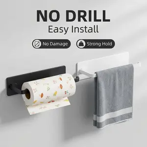 Modern Kitchen Paper Towel Holder, Under Cabinet Hanging Dispenser, Space Saving Design, Durable Plastic Material, Ideal for Home and Commercial Use, Bathroom Organizer, Bathroom Accessory