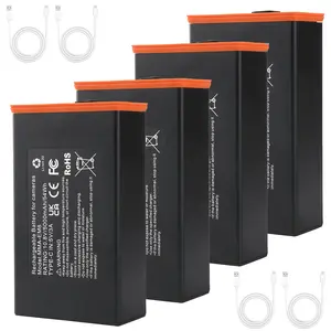 4 Pack Upgrade Replacement Battery for Moultrie Edge Trail Cameras, 5000mAh High Capacity Rechargeable Compatible with Moultrie Edge, Edge PRO, Edge 2 & PRO etc, Long-Lasting Power Supply