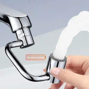 1440° Rotatable Faucet Aerator Extension for Toddlers, Dual Sprayer Mode Bathroom & Kitchen Faucet Attachment, Tap Head Replacement for Smart Face Washing