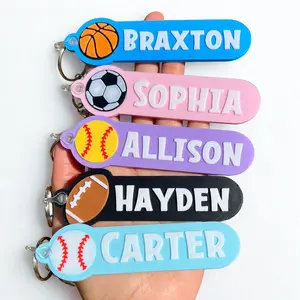 Custom Sports Bag Tag, Personalized Baseball Bag Tag, Backpack Name Tag, Softball Keychain