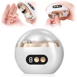 Electric Nail Clipper, 3 in 1 Rechargeable Nail Clippers with 3 Speed Levels, Polishing Automatic Nail Clippers with LED Light, for Baby, Kids, Seniors, Adults