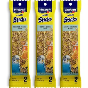 Vitakraft Banana Sticks Parakeet Treat - 2 Pack [Set of 3]