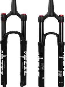 ZTZ 26/27.5/29 inch MTB Air Suspension Fork, 1 1/8 to 1.5 inch Tapered Tube,120mm Travel,QR 9mm*100mm, Manual Lockout, Ultralight Front Fork for XC/AM Mountain Bike
