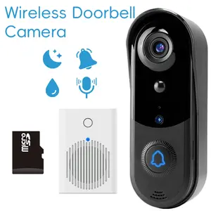 1080P WiFi Video Doorbell Camera with Indoor Chime Receiver, Micro SD Card, HD Live View, Motion Alert, Two-Way Talk, Cloud Storage, IP Waterproof for Outdoor