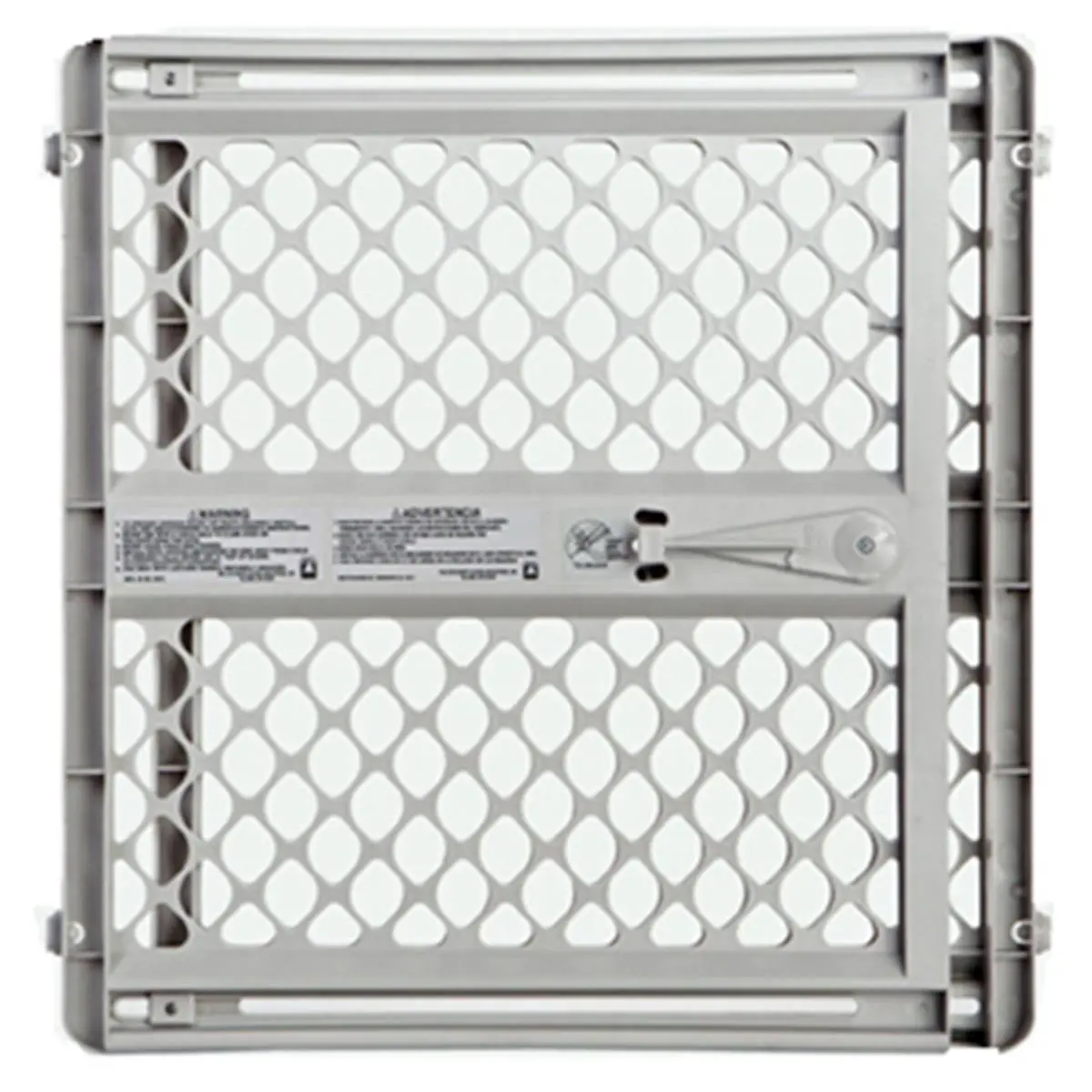 North States 8625 Plastic Pet Gate- Light Gray