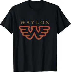 Waylon Jennings - Official Merchandise - Flying W Logo T-Shirt