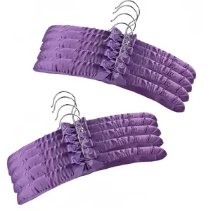 10 count Satin Padded Hangers for Women Clothing, Sweater Hangers No Bump,Anti Slip Cushioned Hangers for Sweaters, for Clothes Sweaters Dresses Suits (10, )