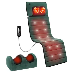 Full Body Vibrating Heated Massage Mat with 10 Motors, 9 Custom Speed Levels, Detachable Polyester Pad, Neck Relief, Youth Use, Adjustable Speeds, for Home/Office Relaxation During Long Work Hours, Adjust Speeds