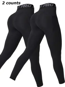 Women's Letter Tape Pocket High Waist Leggings, Casual Comfy Breathable Contrast Mesh High Stretch Tight-fitting Skinny Pants for Daily Wear, Ladies Bottoms for All Seasons