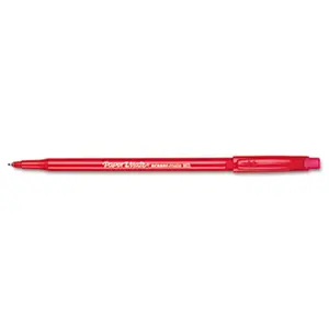 Paper Mate  Eraser Mate Ballpoint Stick Erasable Pen Red Ink Medium Dozen