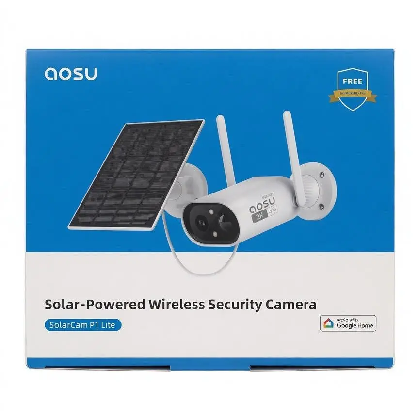 aosu 2K Security Camera Outdoor with Color Night Vision, 5GHz & 2.4 GHz WiFi Outdoor Support 24/7 Recording, Wired Auto Tracking Security Camera, Two-Way Audio, Auto-Cruise (2 Pack)