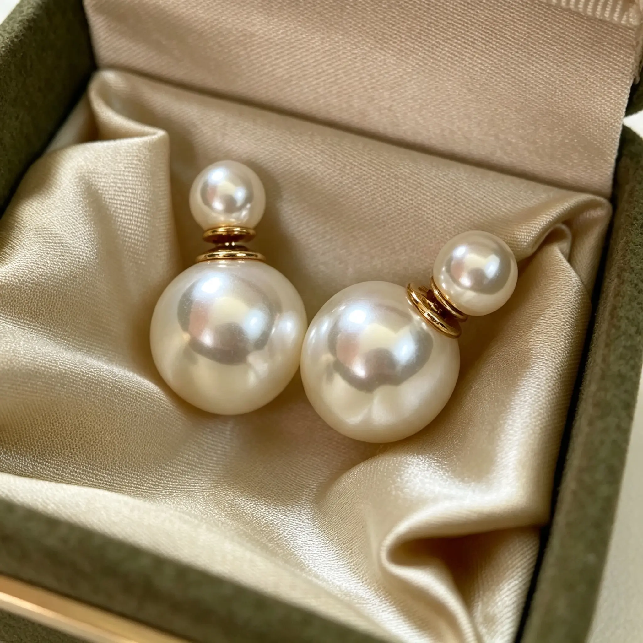 French-Inspired Pearl Drop Earrings for Women – Double-Sided Front & Back Pearl Studs, Elegant Jewelry Accessories for Girls, Ladies & Gifts