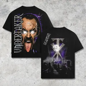 [WWE] The Undertaker Deadman WWE Legend Premium Wrestling T Shirt 100% Cotton Graphic Tee, Vintage Undertaker Fans Shirt, Streetwear Wrestling Fans Shirt, WWE Event Outfit Unisex