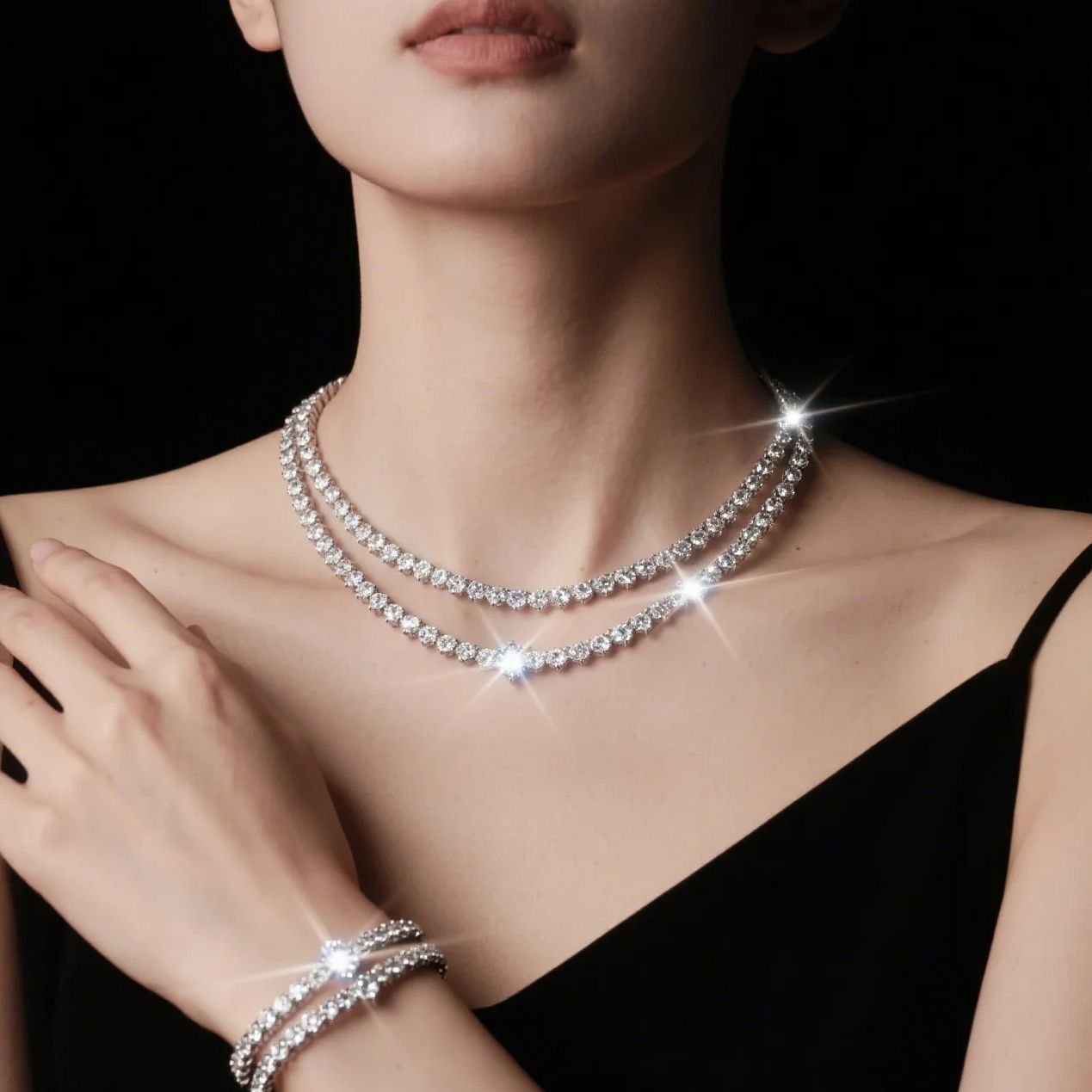 TY GRA Certified Moissanite Tennis Necklace 2/3/4/5/6.5mm Solid Sterling Silver Diamond Tennis Necklaces for Women Man TY GRA Certified Moissanite Tennis Necklace 2/3/4/5/6.5mm Solid Sterling Silver Diamond Tennis Necklaces for Women Man