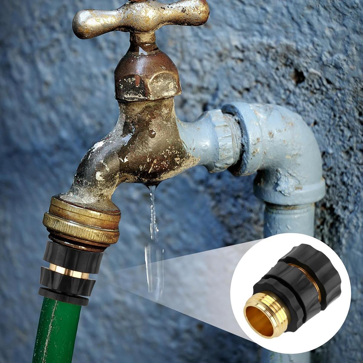 Garden Hose Quick Connector,Male and Female Garden Hose Fitting Quick Connector Rubber Washers Leak Proof Durable Aluminum 6 Set Quick Connect Hose Fittings for Garden Hose Quick Connector with Gasket,3/4 Inch Attachment Quick#MothersDayGift #GiftsForHer