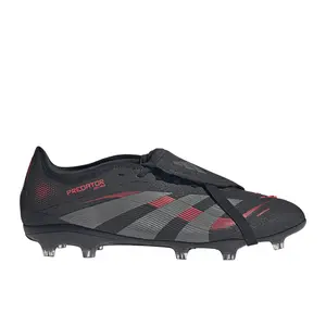 adidas Mens Predator Pro Fold-Over Tongue Firm Ground Soccer Cleats  - Black, Grey