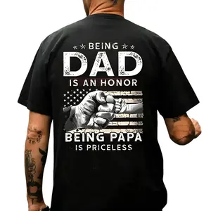 Being Dad Is An Honor, Being Papa Is Priceless T-Shirt, hirt for Men, Husband, Father, Grandpa, Gift for Father's Day, Menswear, Streetwear