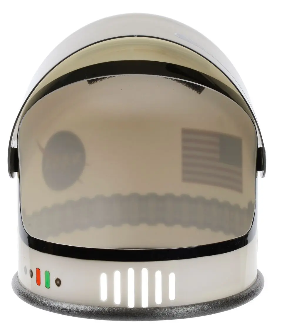 Aeromax Kids' Realistic NASA-Decal Silver Astronaut Helmet with Movable Visor, Quality Youth Fit, for Role Play & Dress Up, Protective Gear for Costume Use, Great For Dress Up