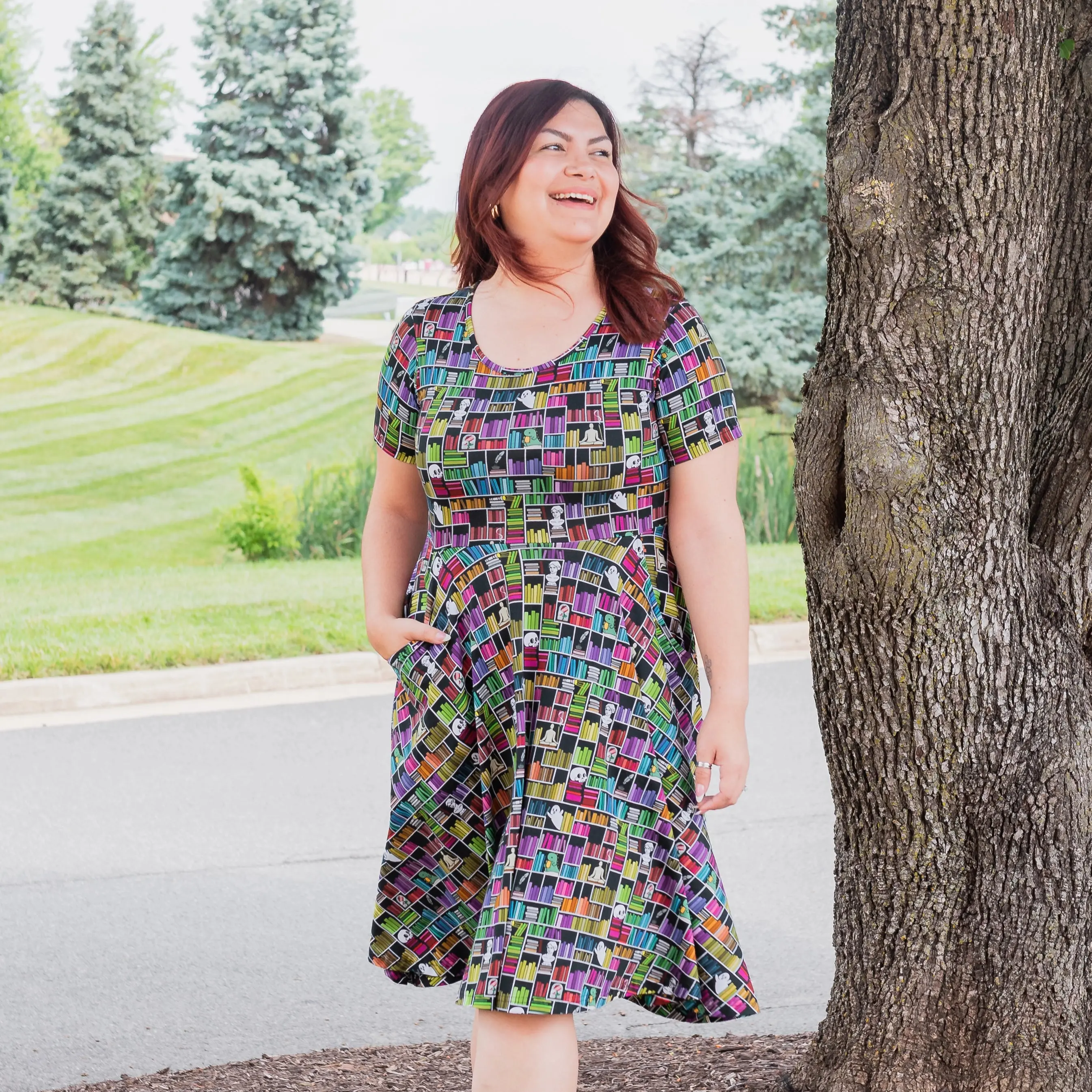 Technicolor Tales Twirl Dress with Pockets