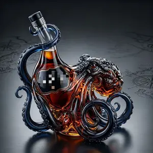 Unique Nautical-Themed Rum Decanter Shaped, Great Gift for Rum Lovers, Pirate Enthusiasts, Nautical Decor Fans, Wine Bottle Design