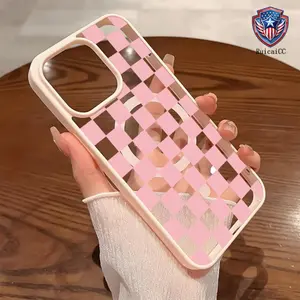 Premium Magnetic Case for iPhone11/12/13/14/15/16/promax Pink Chessboard y2k cased MagSafe Ready, Anti-Fall, Springtok and Ultra-Thin Design | Perfect for Everyday Use Protector Screen Protector Aesthetic Resistance Protection Protective