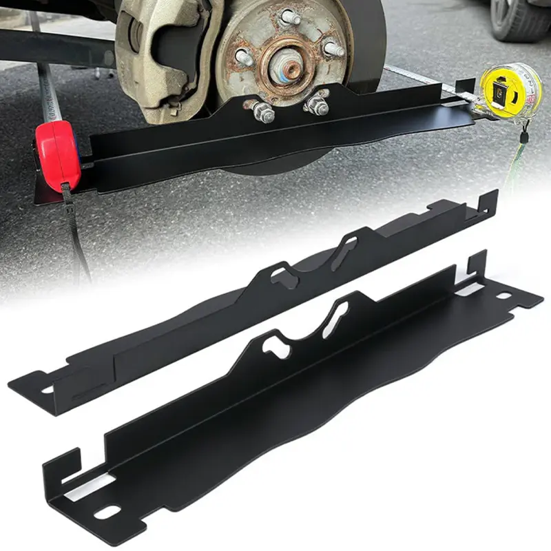 Saker Toe Alignment Tool Plates, Heavy Duty Stainless Steel Wheel Alignment Kit with Tape Measure Slots for DIY Auto Repair & Precision Toe Angle Adjustment