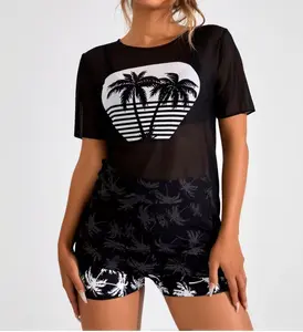 Athletic tankini swimsuit set! This stretchy rash guard bikini hides the apron belly completely. Get snatched in buttery soft suit full coverage swimwear. The best beach swimsuit for curvy women!