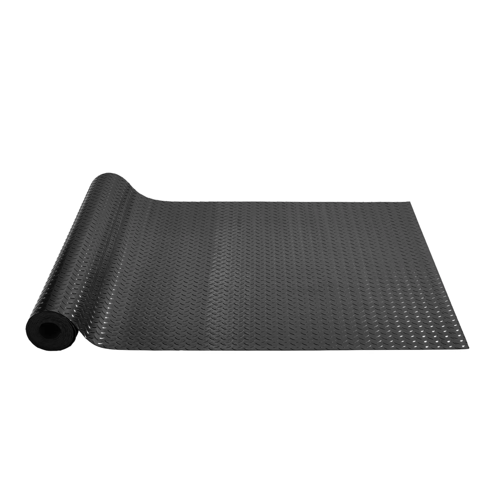 VEVOR 0.1 in PVC Garage Floor Mat Roll, 204.72x43.31 in (123.14 sq.ft Coverage), Textured Non-slip Diamond Surface, Strong Grip, Durable, Easy to Clean and Cut, for Cars, Gyms, Warehouses